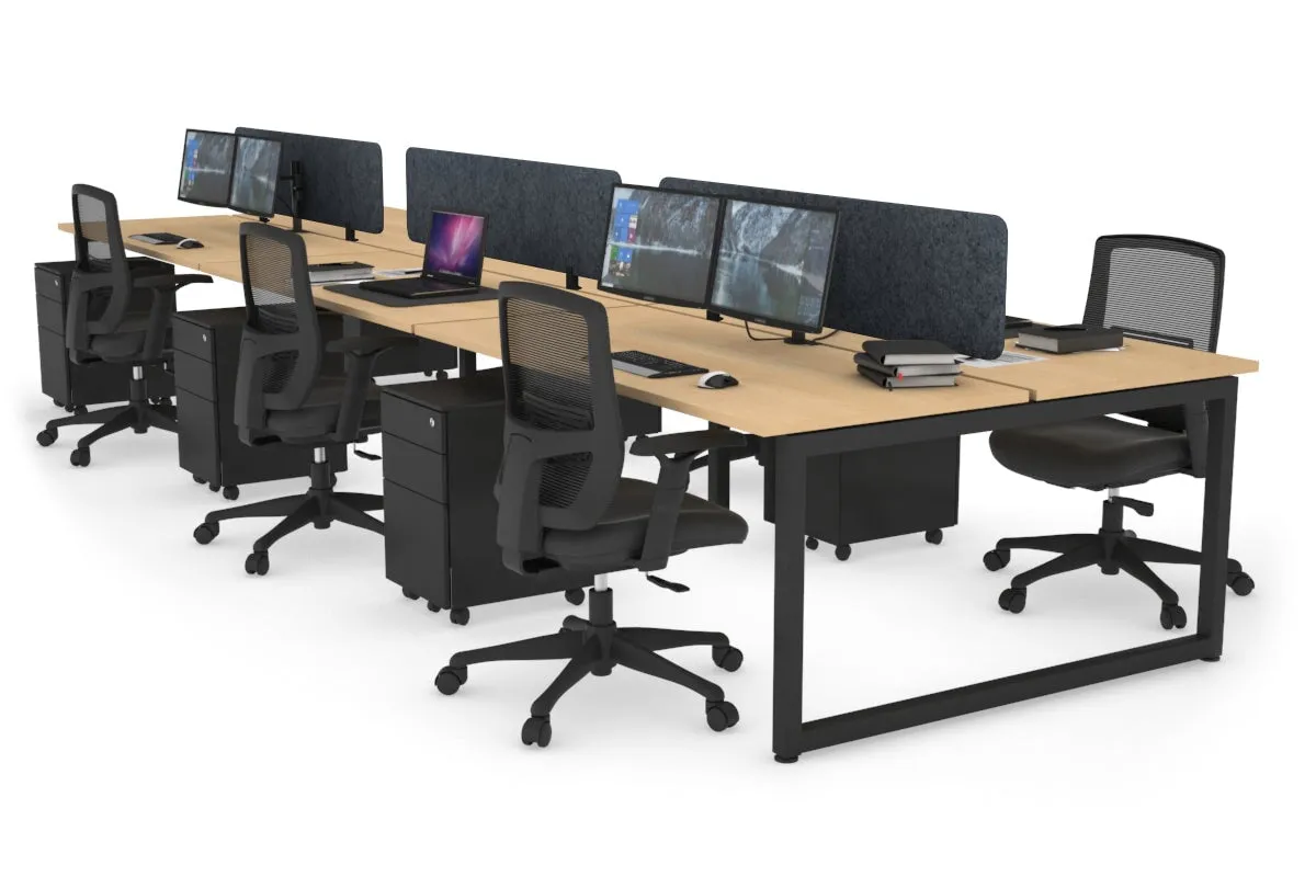 Quadro Loop Legs 6 Person Office Workstation [1800L x 700W]