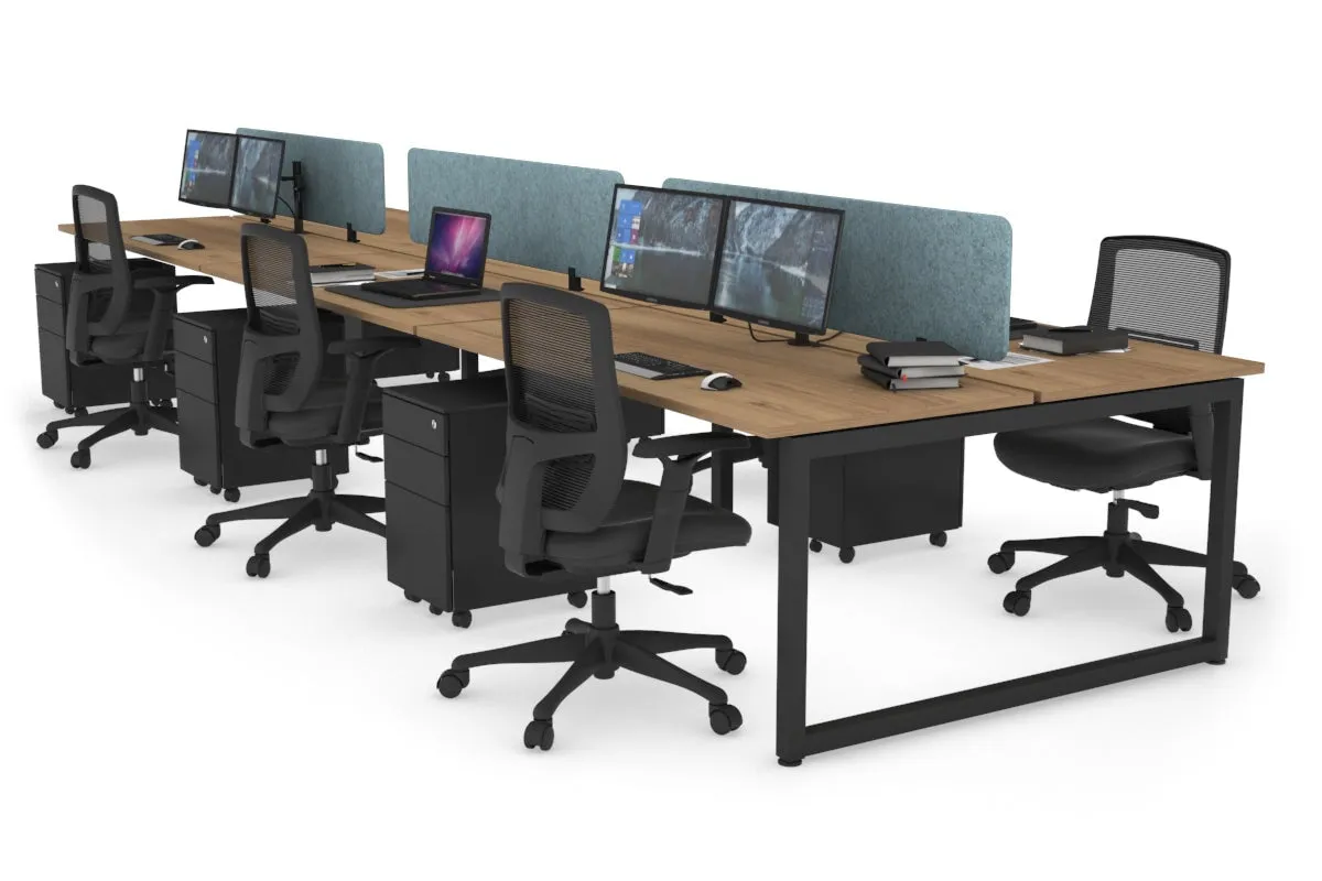 Quadro Loop Legs 6 Person Office Workstation [1800L x 700W]