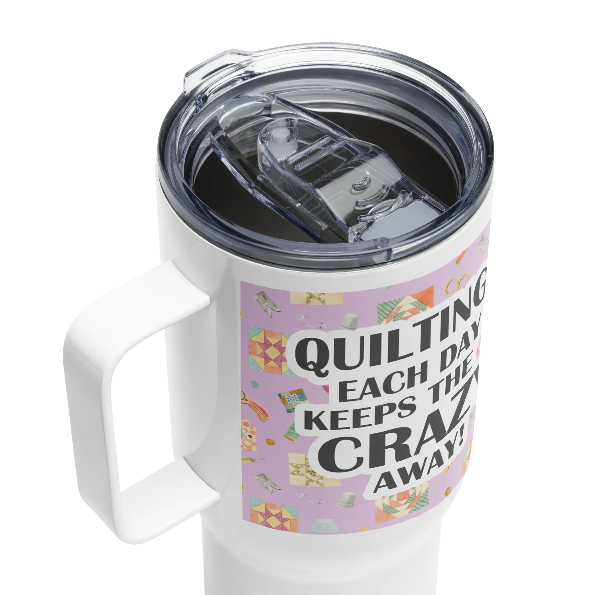 Quilting Each Day 25 oz Travel Mug