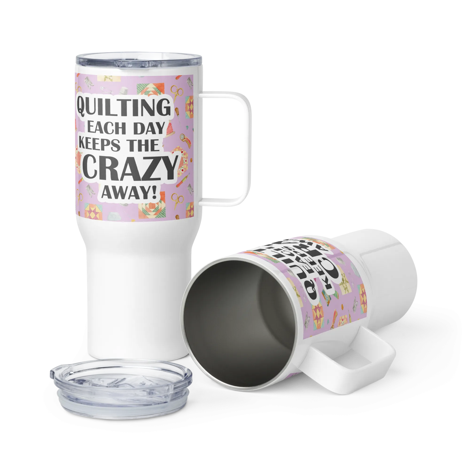 Quilting Each Day 25 oz Travel Mug