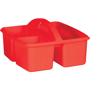 Red Plastic Storage Caddy