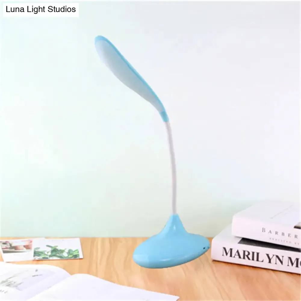 Rotatable Arm LED Desk Lamp Blue/White with USB Charging - Ideal for Study and Reading