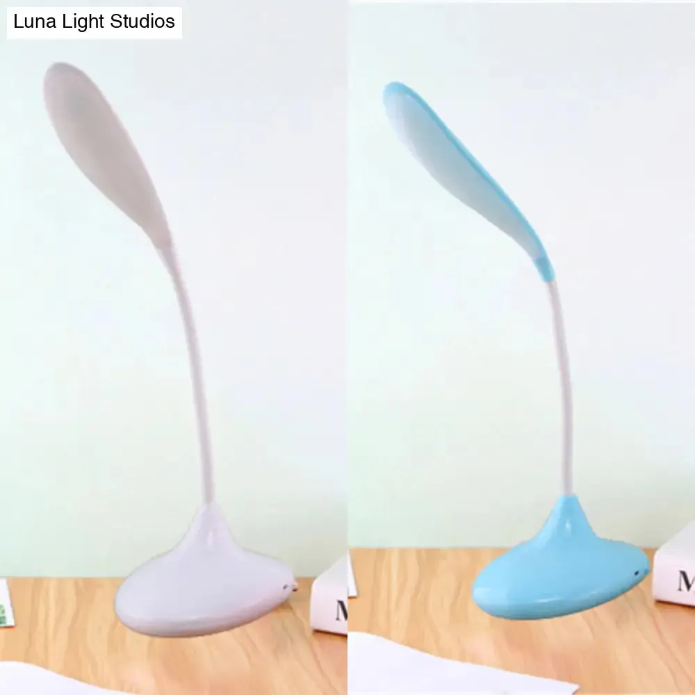 Rotatable Arm LED Desk Lamp Blue/White with USB Charging - Ideal for Study and Reading