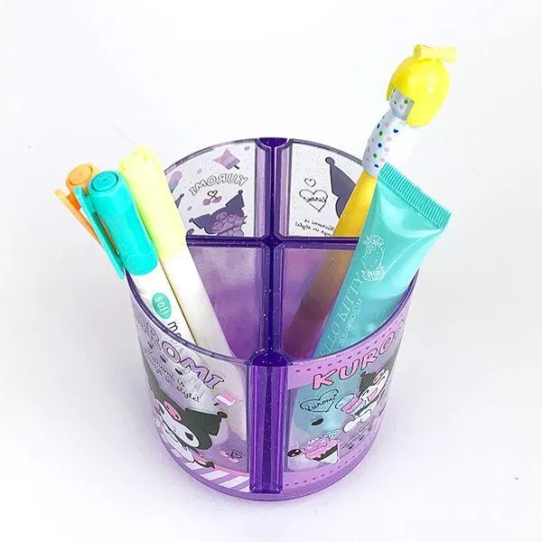 Sanrio Kuromi Rotating Pen Stand, Purple