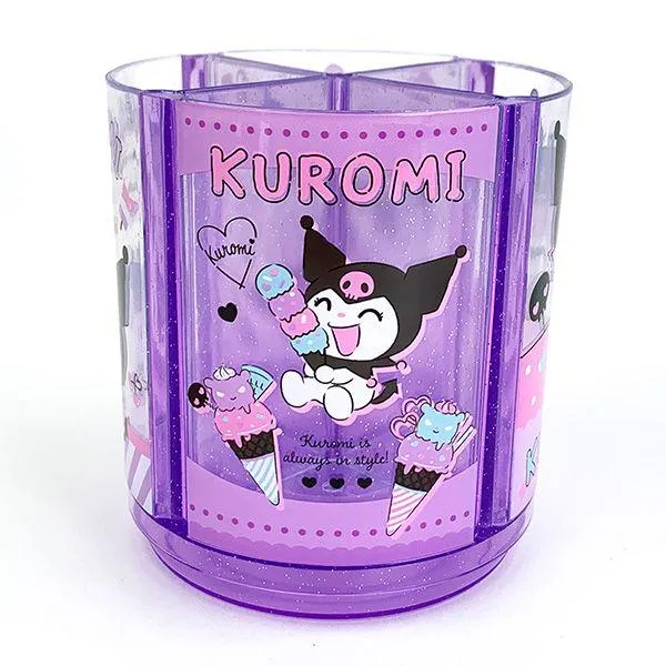 Sanrio Kuromi Rotating Pen Stand, Purple