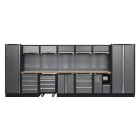 Sealey APMSSTACK01W Superline Pro 4.9m Storage System - Wooden Worktop