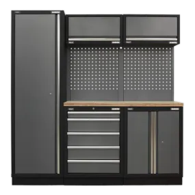 Sealey APMSSTACK02W Superline Pro 2.0m Storage System - Wood Worktop