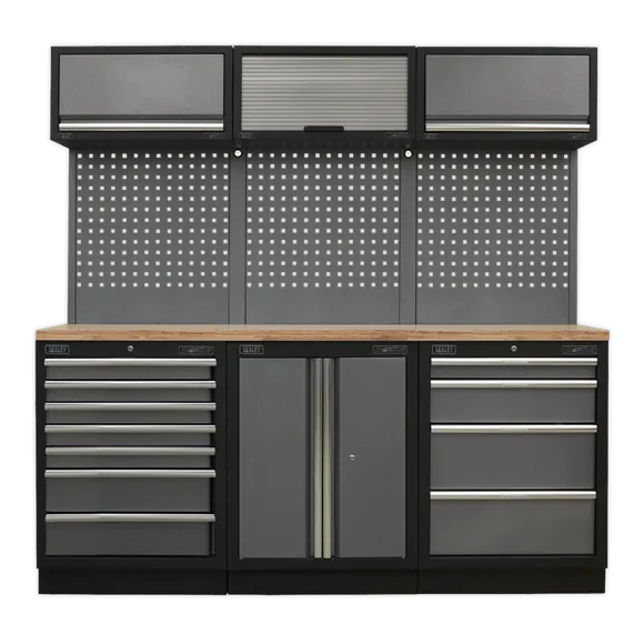 Sealey APMSSTACK07W Superline Pro 2.0m Storage System - Wood Worktop