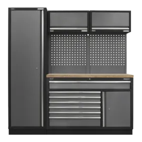 Sealey APMSSTACK09W Superline Pro 1.96m Storage System - Pressed Wood Worktop
