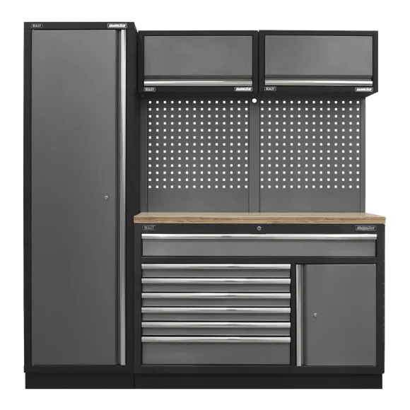 Sealey APMSSTACK09W Superline Pro 1.96m Storage System - Pressed Wood Worktop