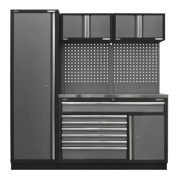 Sealey APMSSTACK10SS Superline Pro 1.96m Storage System - Stainless Steel Worktop