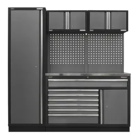 Sealey APMSSTACK10SS Superline Pro 1.96m Storage System - Stainless Steel Worktop