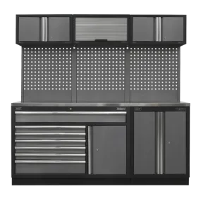 Sealey APMSSTACK11SS Superline Pro 2.04m Storage System - Stainless Steel Worktop