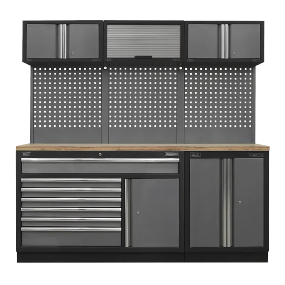 Sealey APMSSTACK11W Superline Pro 2.04m Storage System - Pressed Wood Worktop