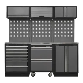 Sealey APMSSTACK12SS Superline Pro 2.04m Storage System - Stainless Steel Worktop