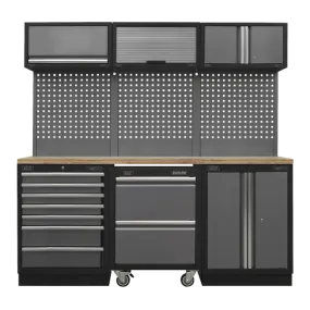 Sealey APMSSTACK12W Superline Pro 2.04m Storage System - Pressed Wood Worktop