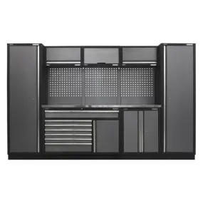 Sealey APMSSTACK13SS Superline Pro 3.24m Storage System - Stainless Steel Worktop