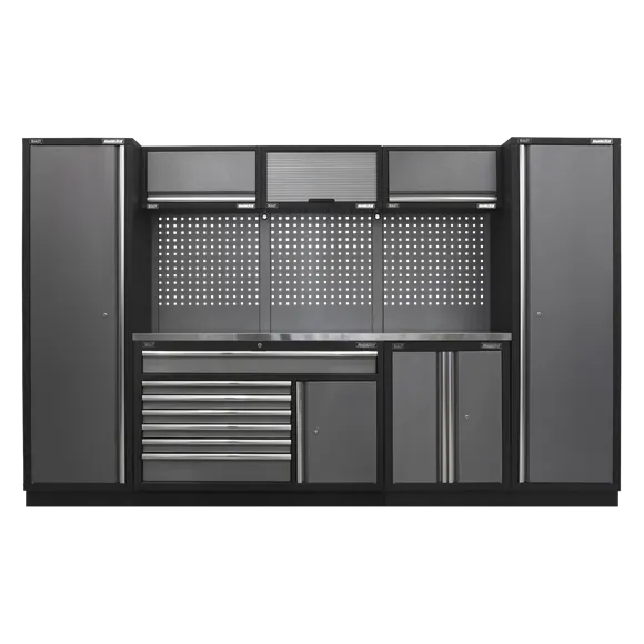 Sealey APMSSTACK13SS Superline Pro 3.24m Storage System - Stainless Steel Worktop