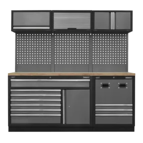 Sealey APMSSTACK14W Modular Storage System Combo - Pressed Wood Worktop