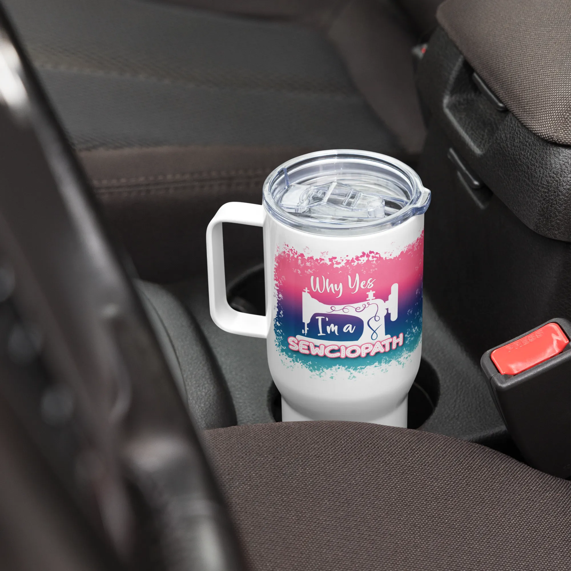 Sewciopath 25 oz Travel Mug