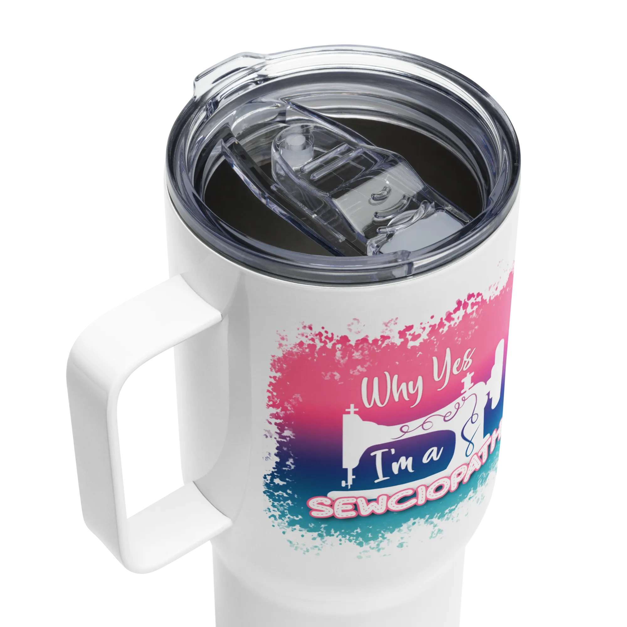 Sewciopath 25 oz Travel Mug