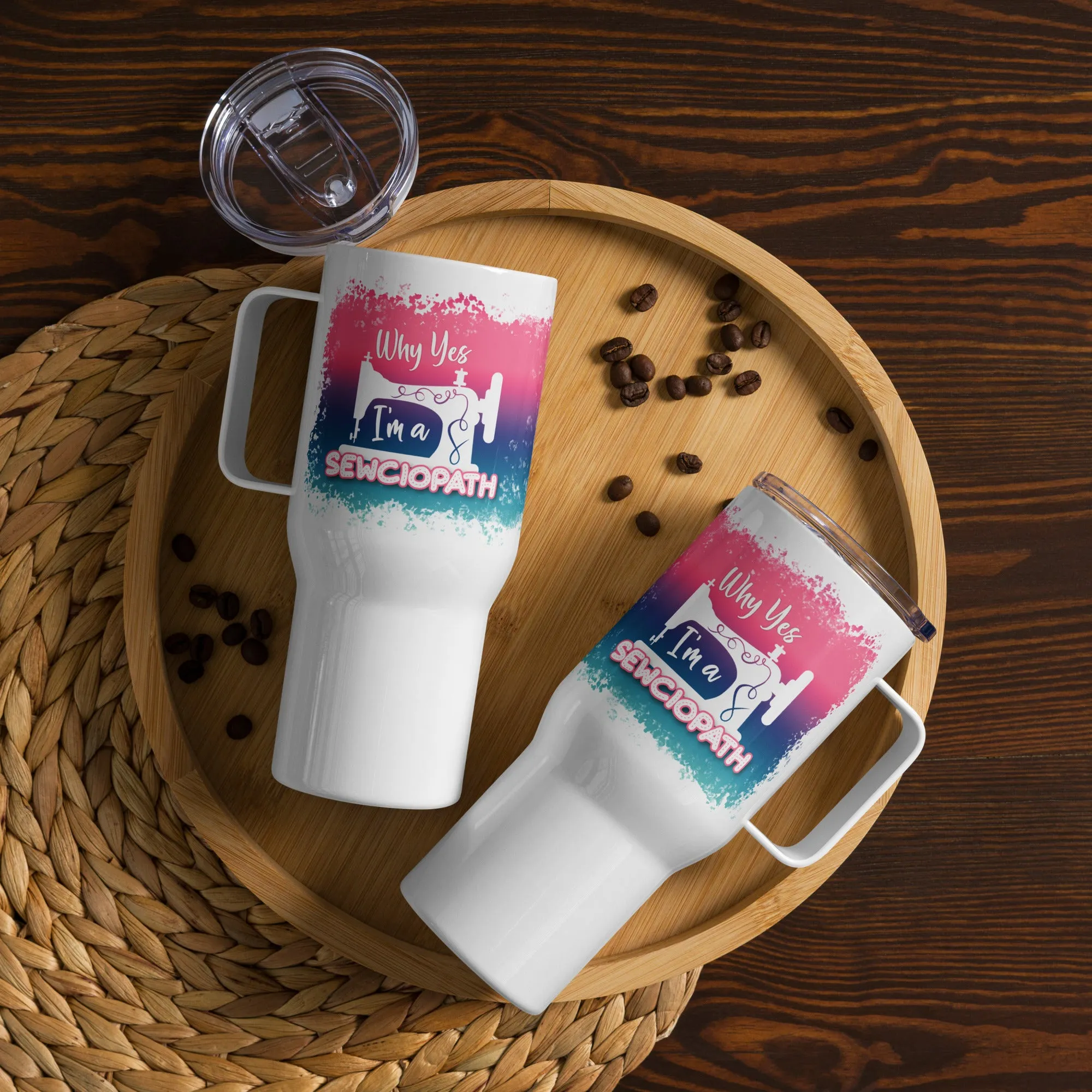 Sewciopath 25 oz Travel Mug