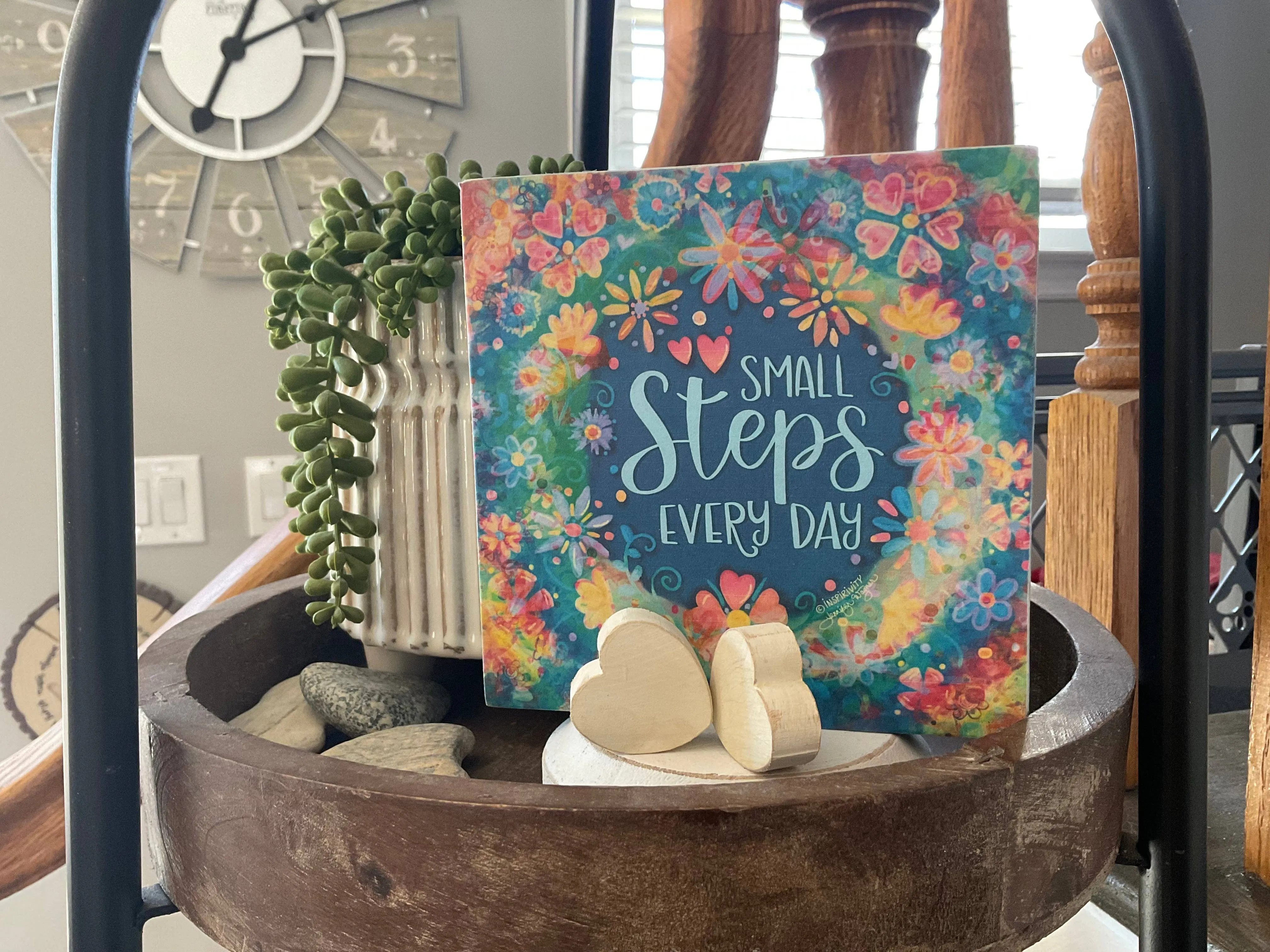 Small Steps Everyday Wood Sign