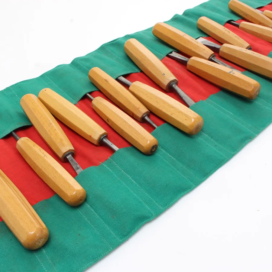 SOLD - 15 Piece Scharwaechter Carving Tool Set
