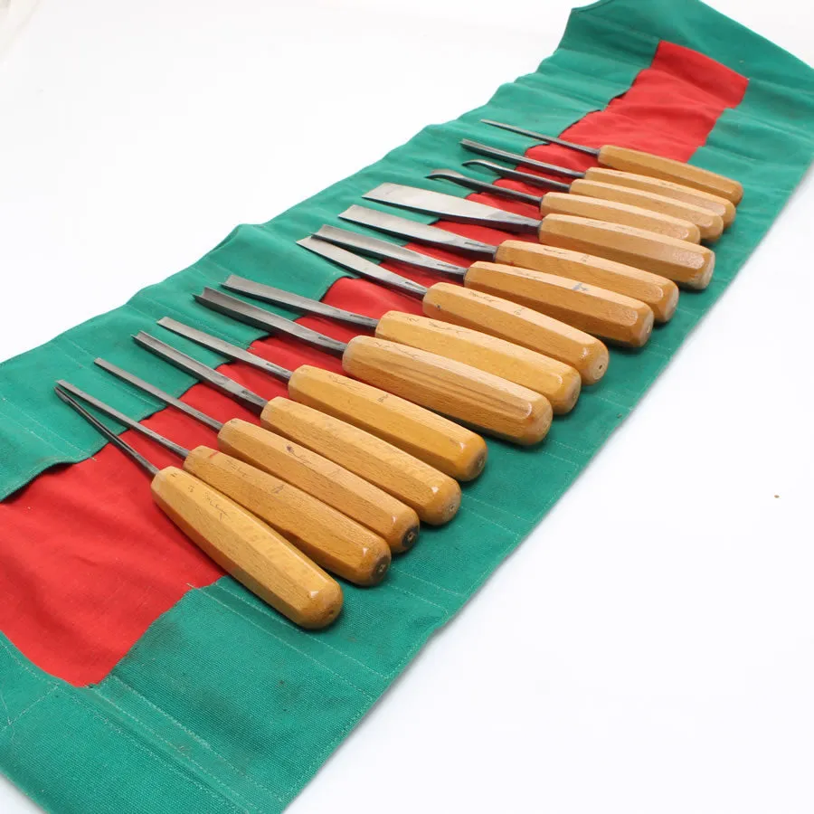 SOLD - 15 Piece Scharwaechter Carving Tool Set