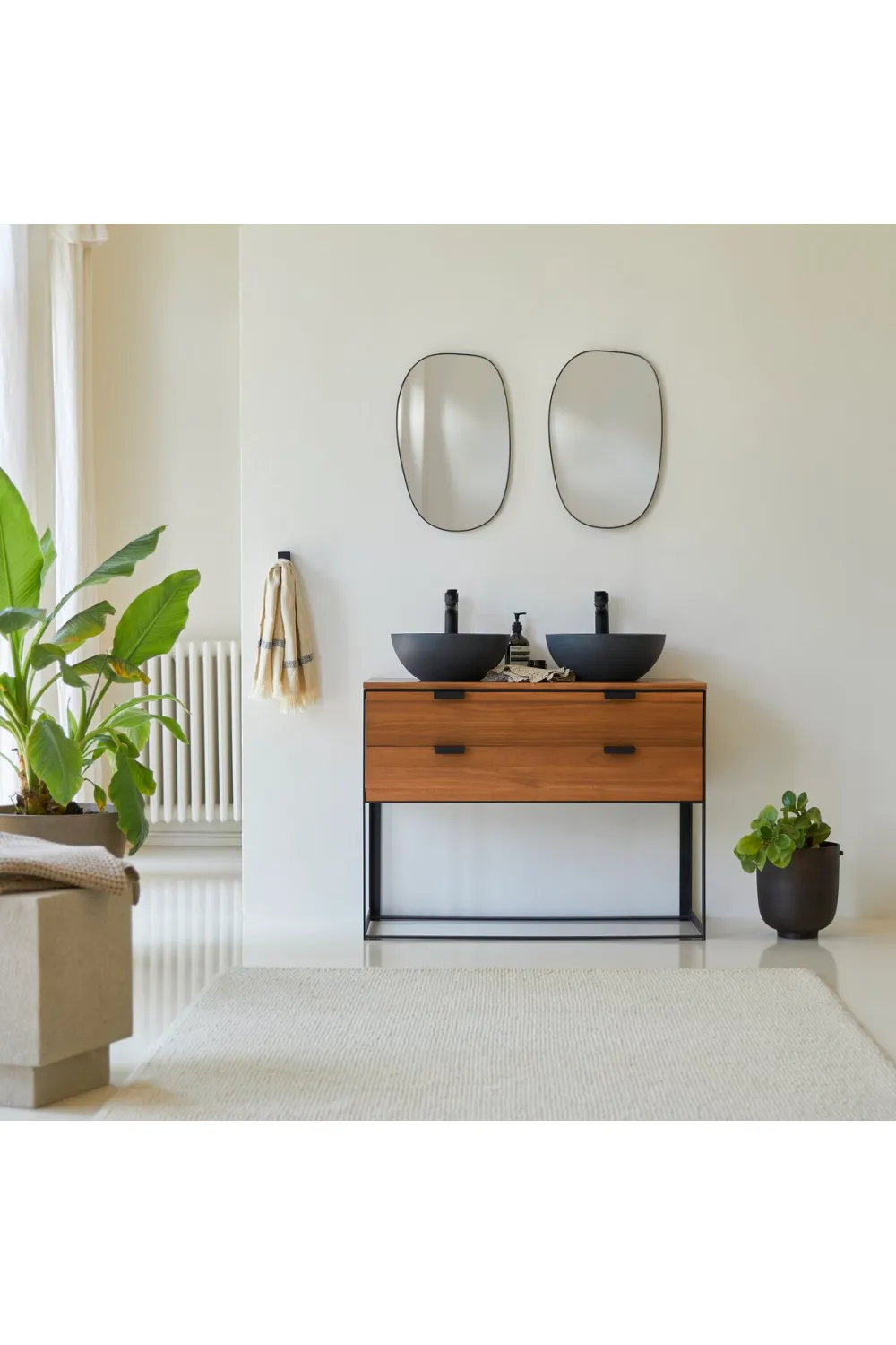 Solid Acacia Vanity Unit | Tikamoon Urban
