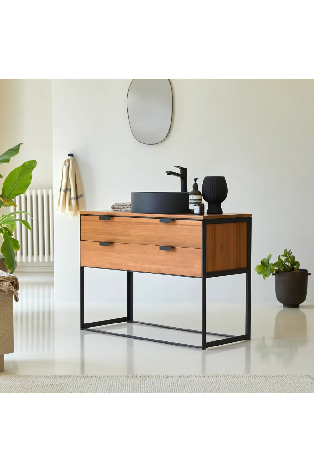 Solid Acacia Vanity Unit | Tikamoon Urban