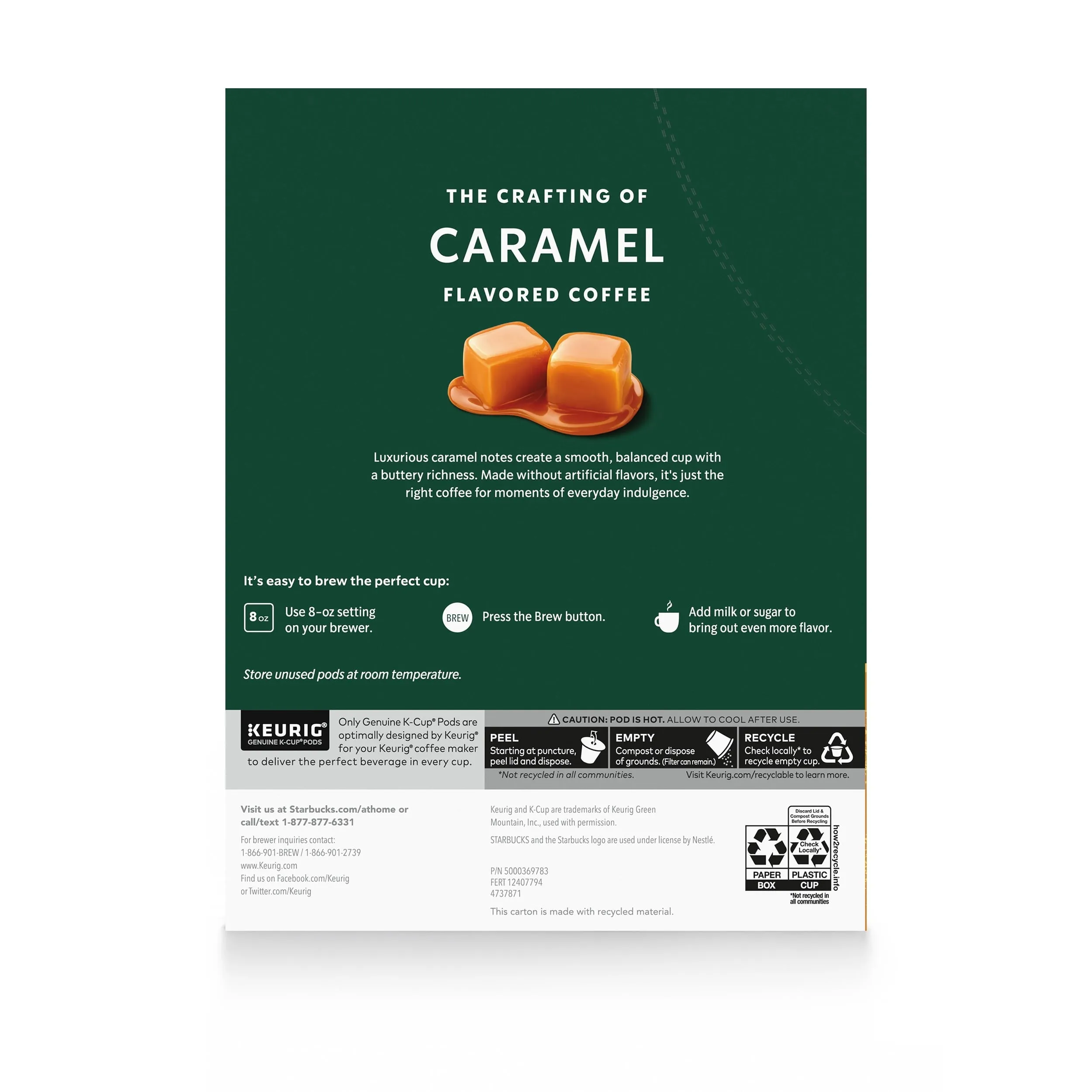 Starbucks, Caramel Medium Roast K-Cup Coffee Pods, 44 Count