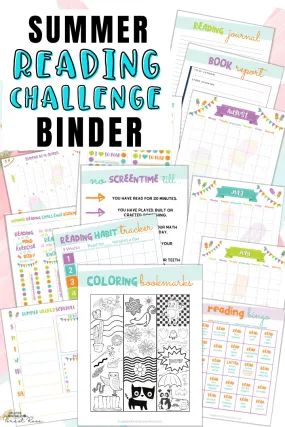 Summer Reading Challenge Binder