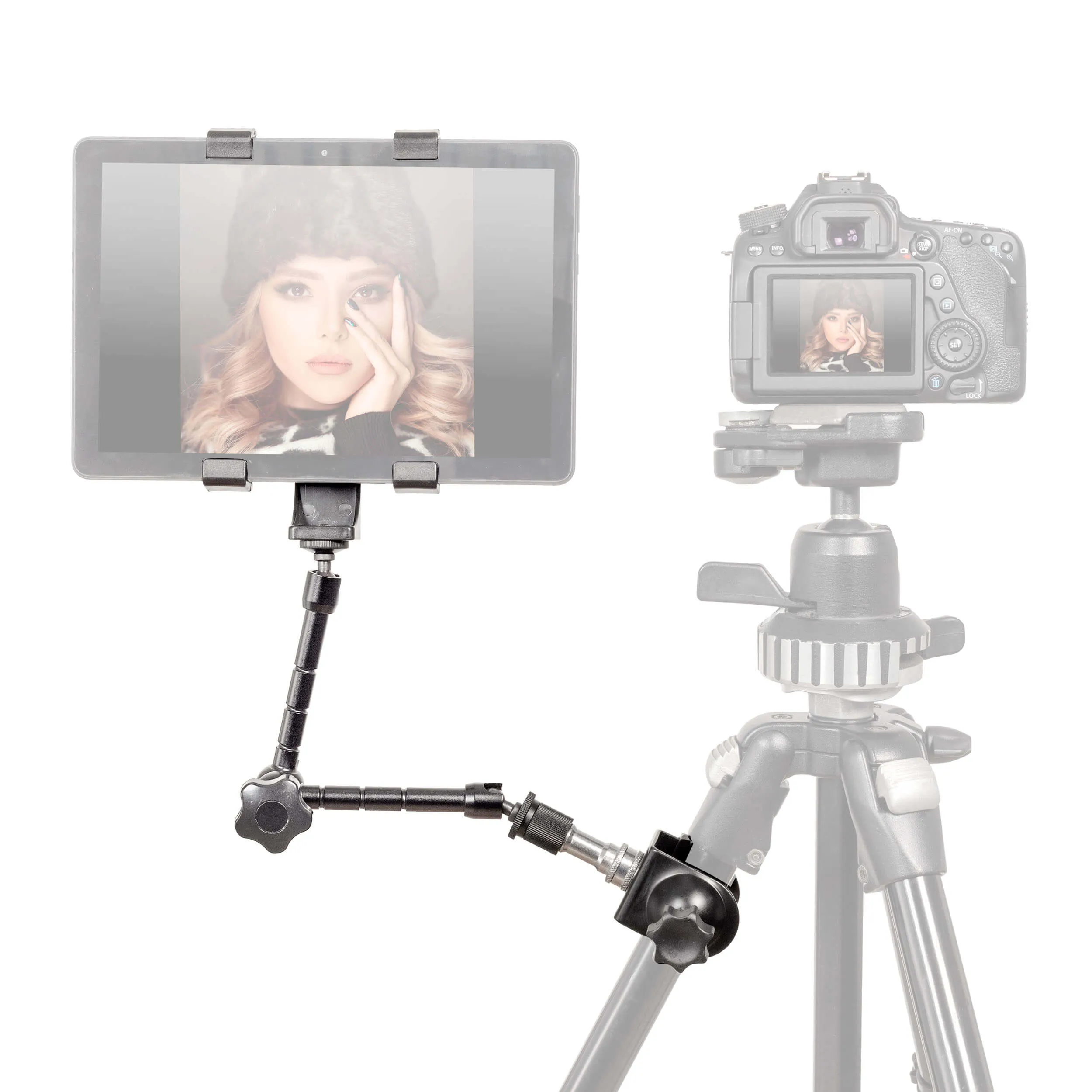 Tablet Bracket Mount Kit With Magic Arm and C-Clamp