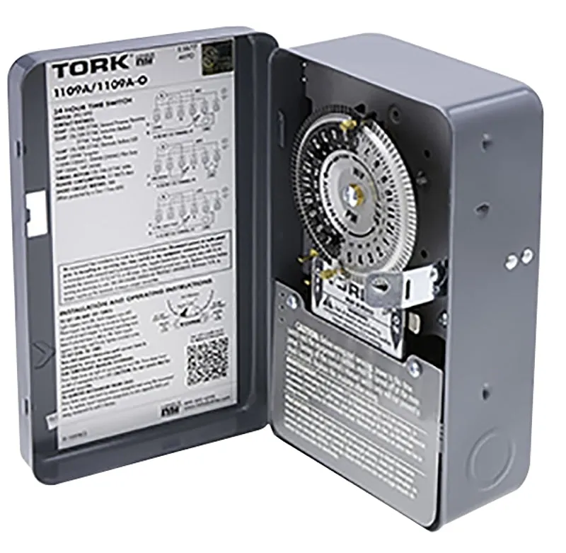 Tork 1100 Series 1109A Timer Switch, 40 A, 24 hr Time Setting :EA: QUANTITY: 1