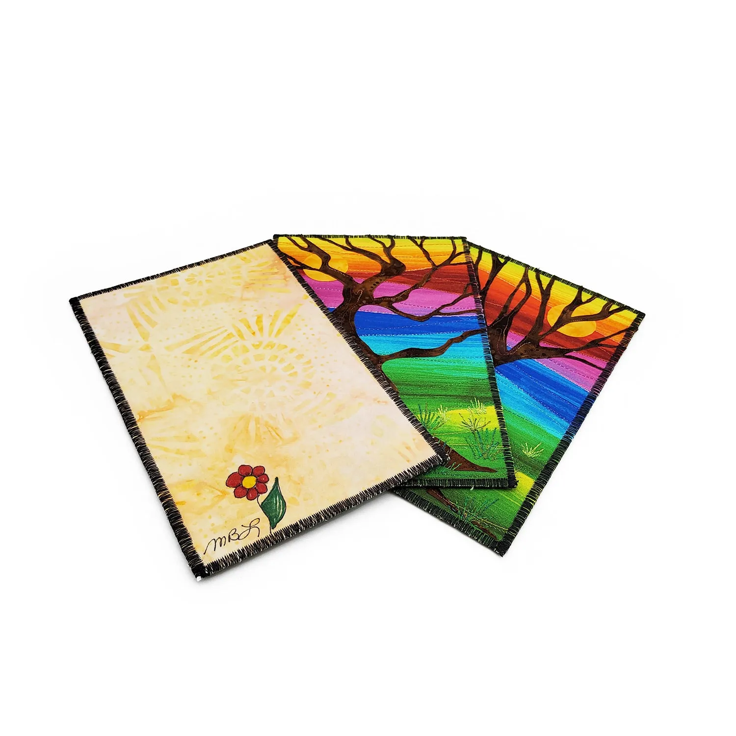 Tree in the Meadow Vertical Fabric Card