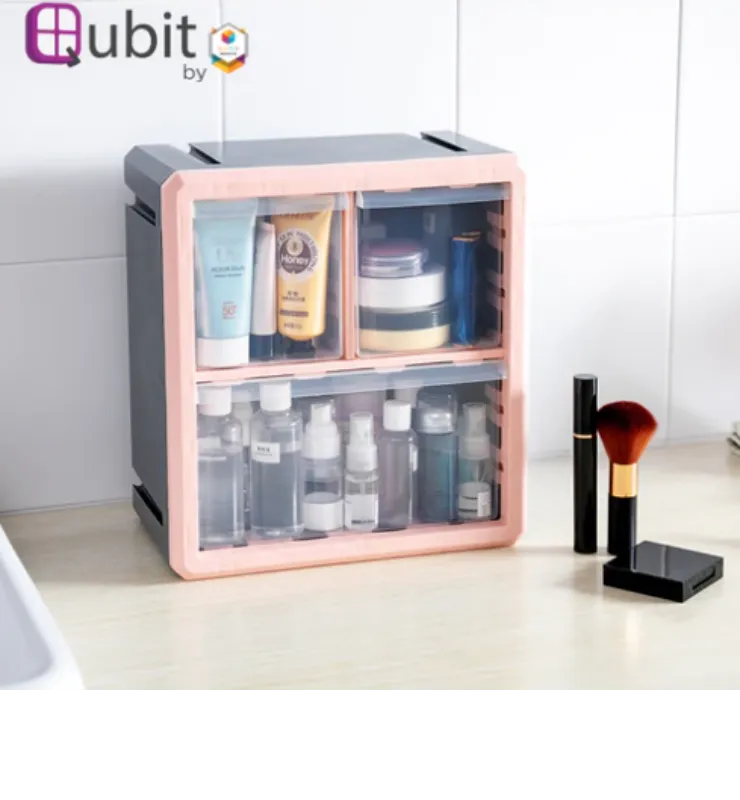 Tri Cube Storage Box Gray/White