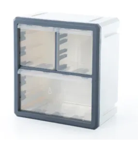 Tri Cube Storage Box Gray/White
