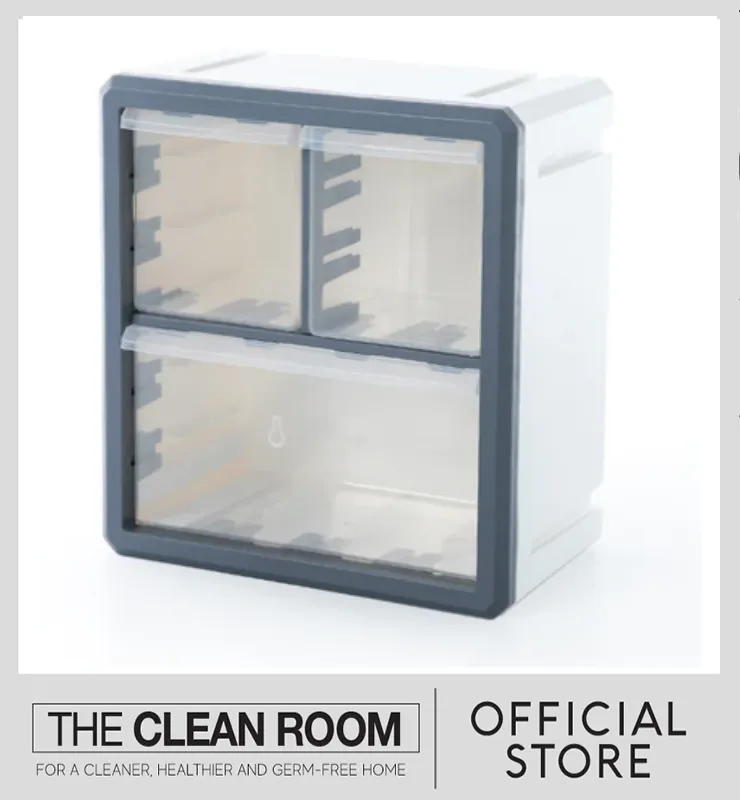 Tri Cube Storage Box Gray/White