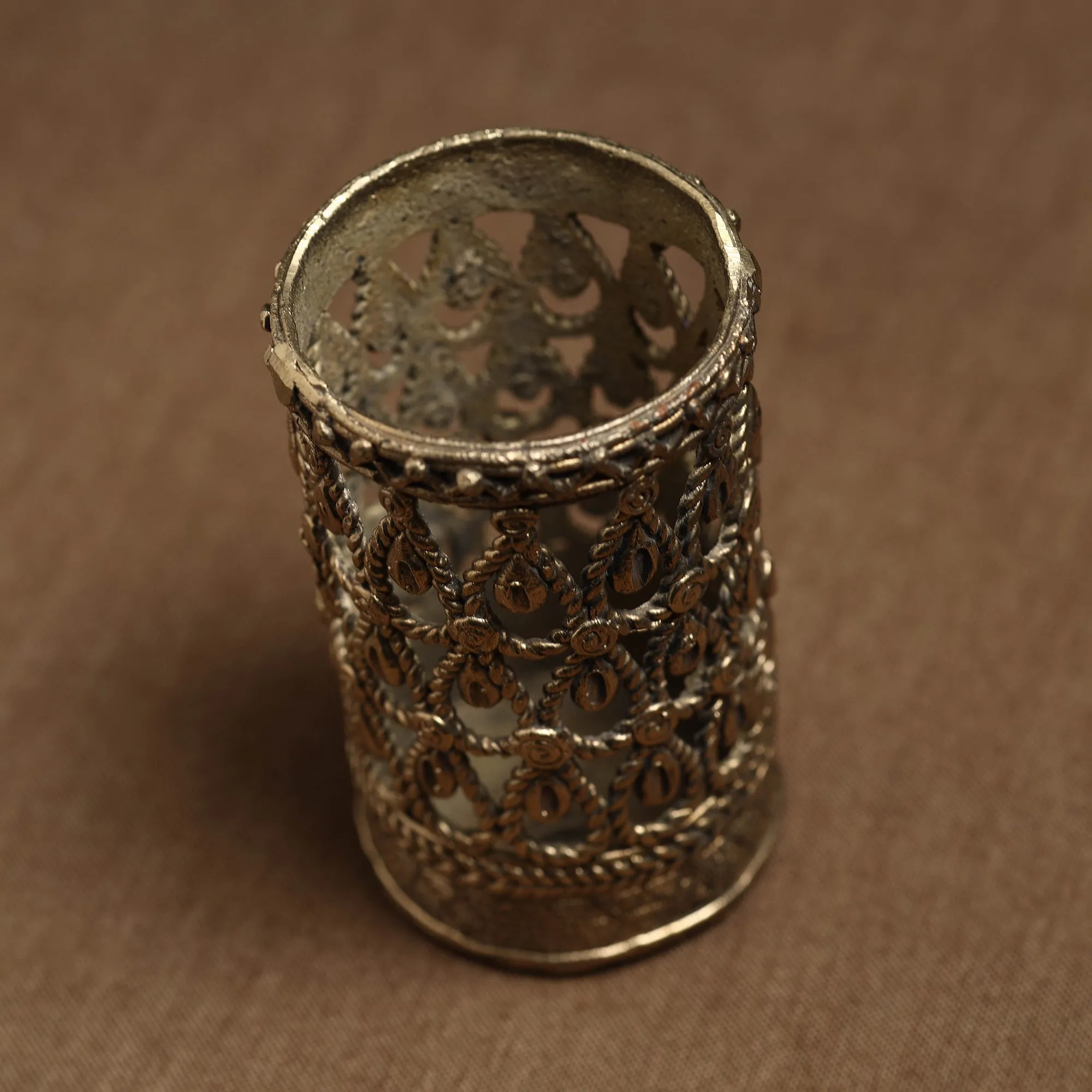 Tribal Odisha Dokra Handmade Pen Stand
