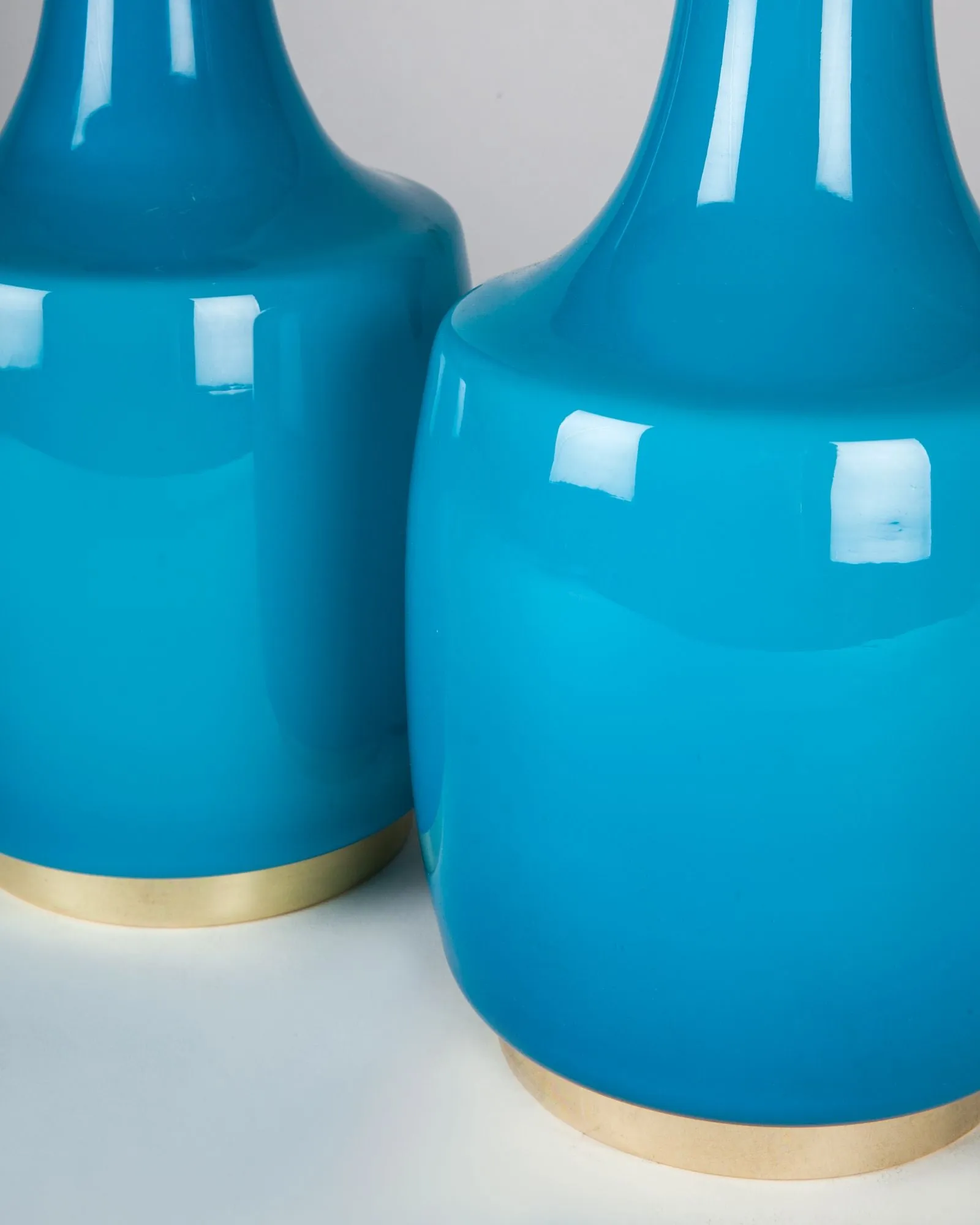 Turquoise Blue Glass Bergboms Lamps