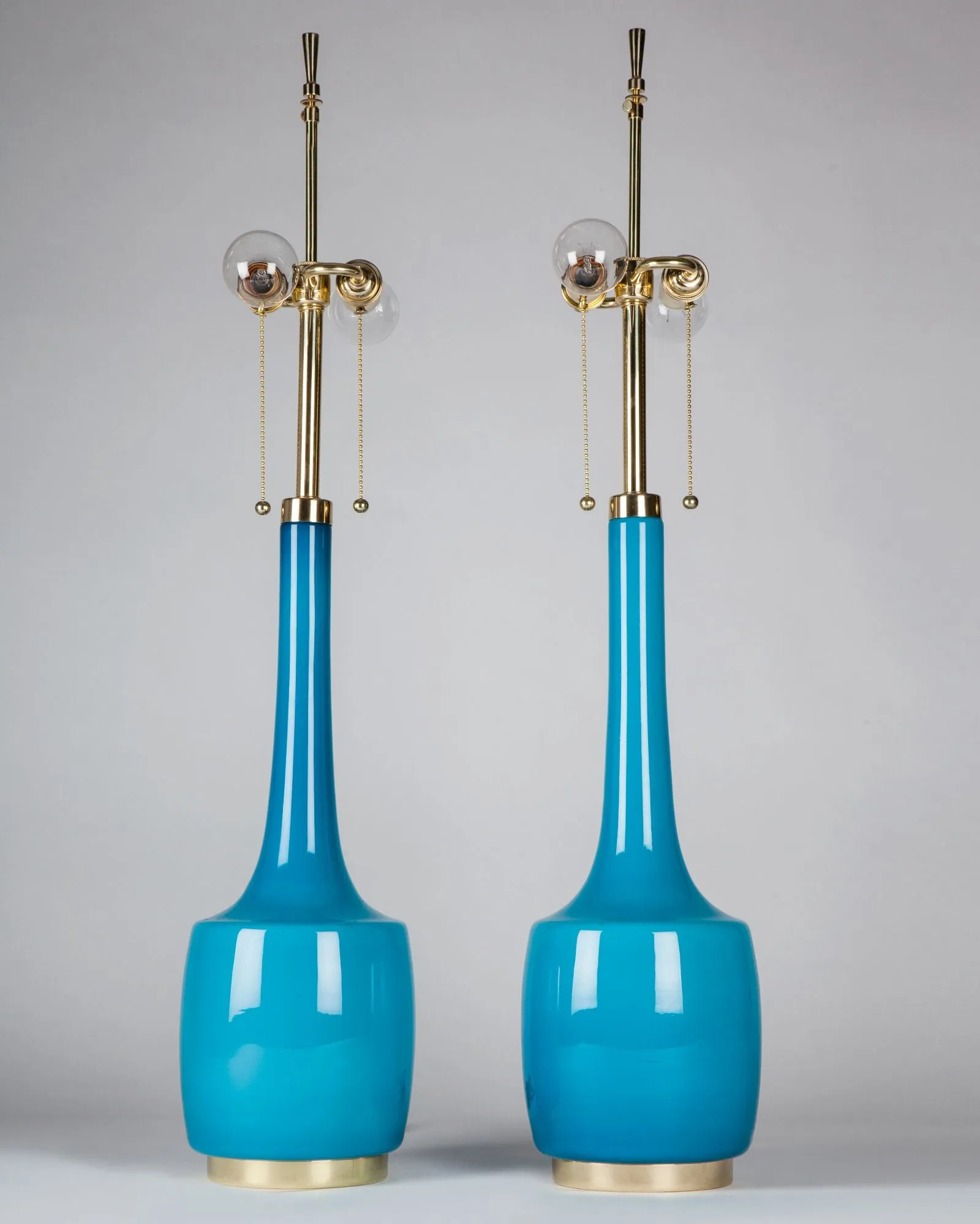 Turquoise Blue Glass Bergboms Lamps