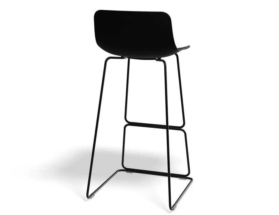 Umbria Stool - Black - Black Shell  - 77cm Commercial Bar Height