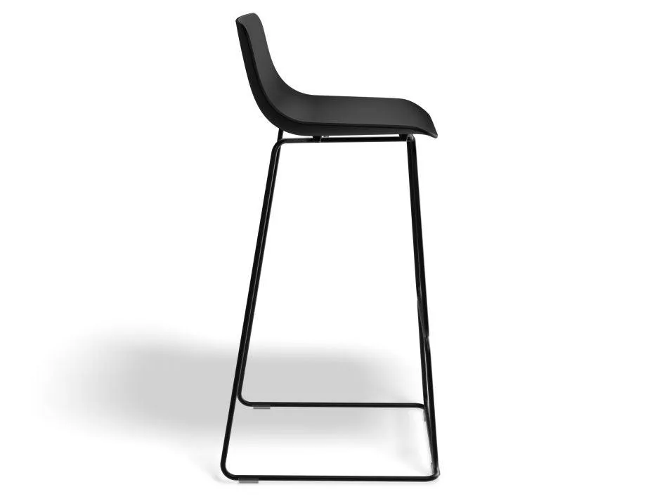 Umbria Stool - Black - Black Shell  - 77cm Commercial Bar Height