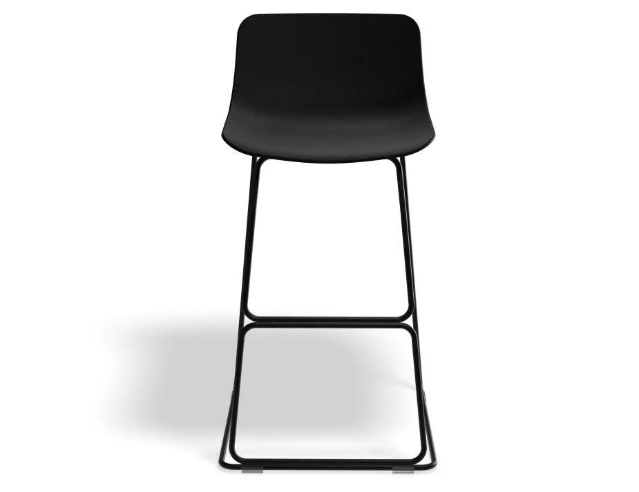 Umbria Stool - Black - Black Shell  - 77cm Commercial Bar Height