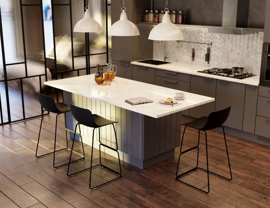 Umbria Stool - Black - Black Shell  - 77cm Commercial Bar Height