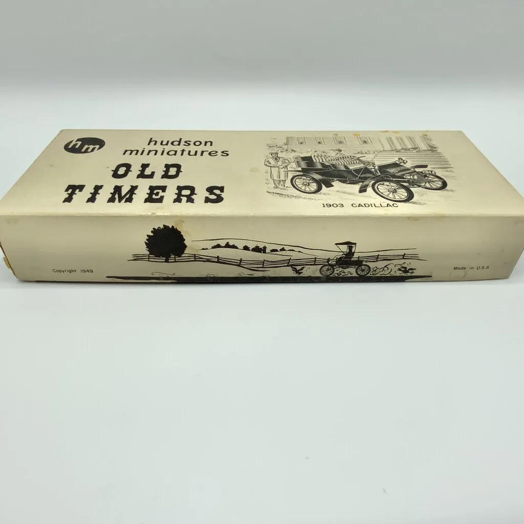 Vintage Hudson Miniatures Old Timers 1903 Cadillac Kit Unbuilt In Box 1949 /cb