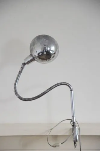 vintage industrial FRENCH JUMO 210 desk lamp with clamp 