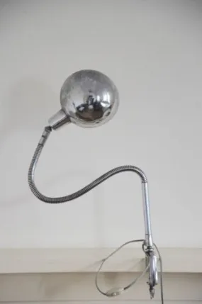 vintage industrial FRENCH JUMO 210 desk lamp with clamp 