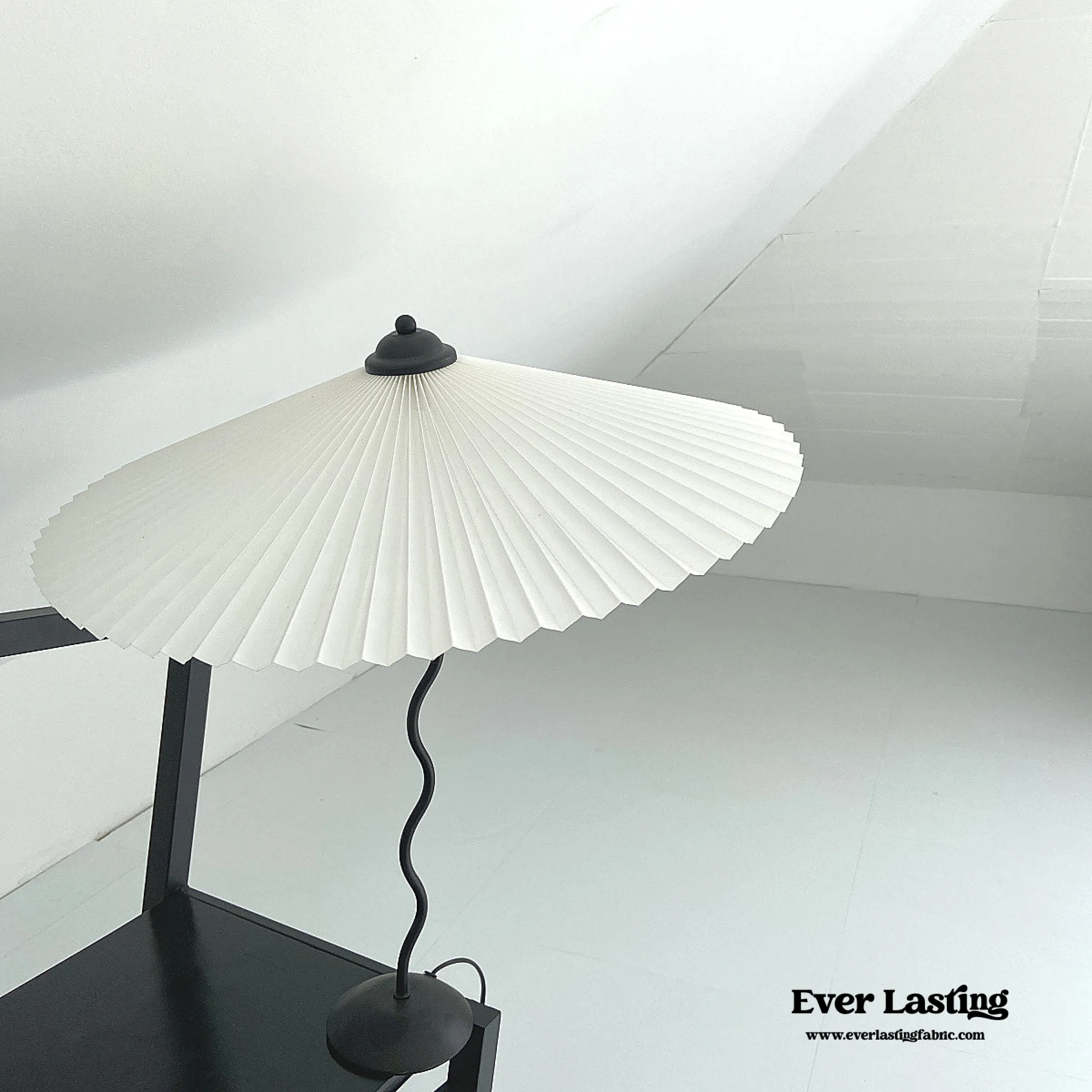 Vintage Inspired Tilted Umbrella Lamp / White